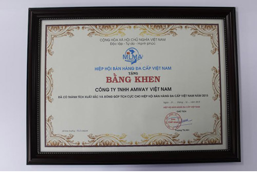 Amway Việt Nam là DN bán hàng đa cấp xuất sắc năm 2015